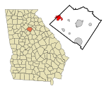 Walton County Georgia Incorporated and Unincorporated areas Loganville Highlighted